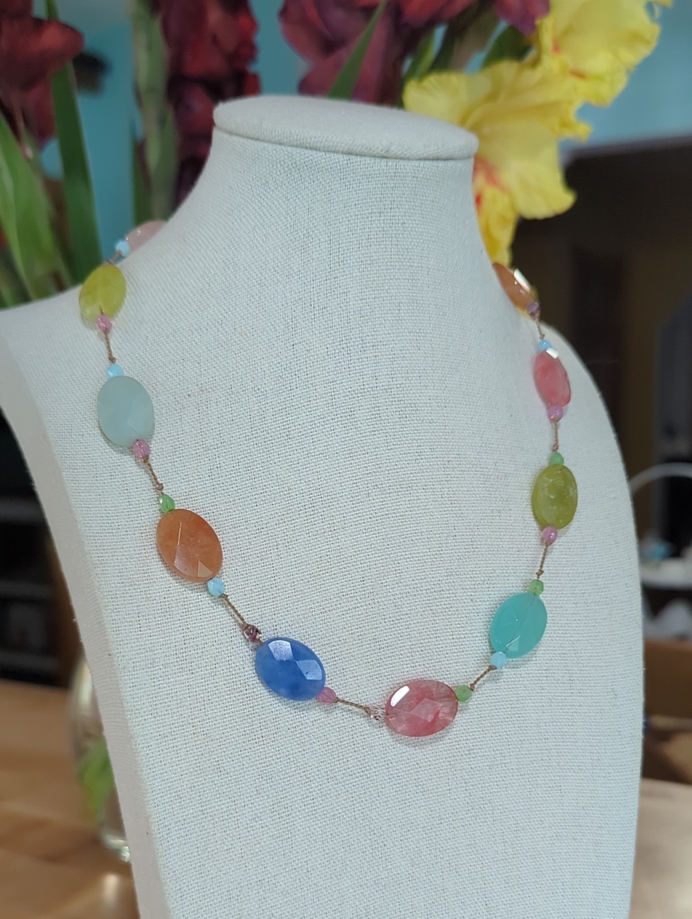 Genuine Stone Necklace - 16"-18" Adjustable